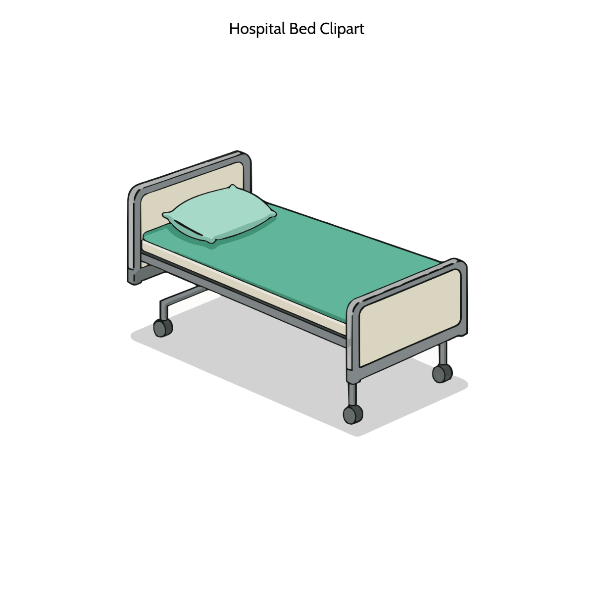 Free Hospital Bed Clipart Template