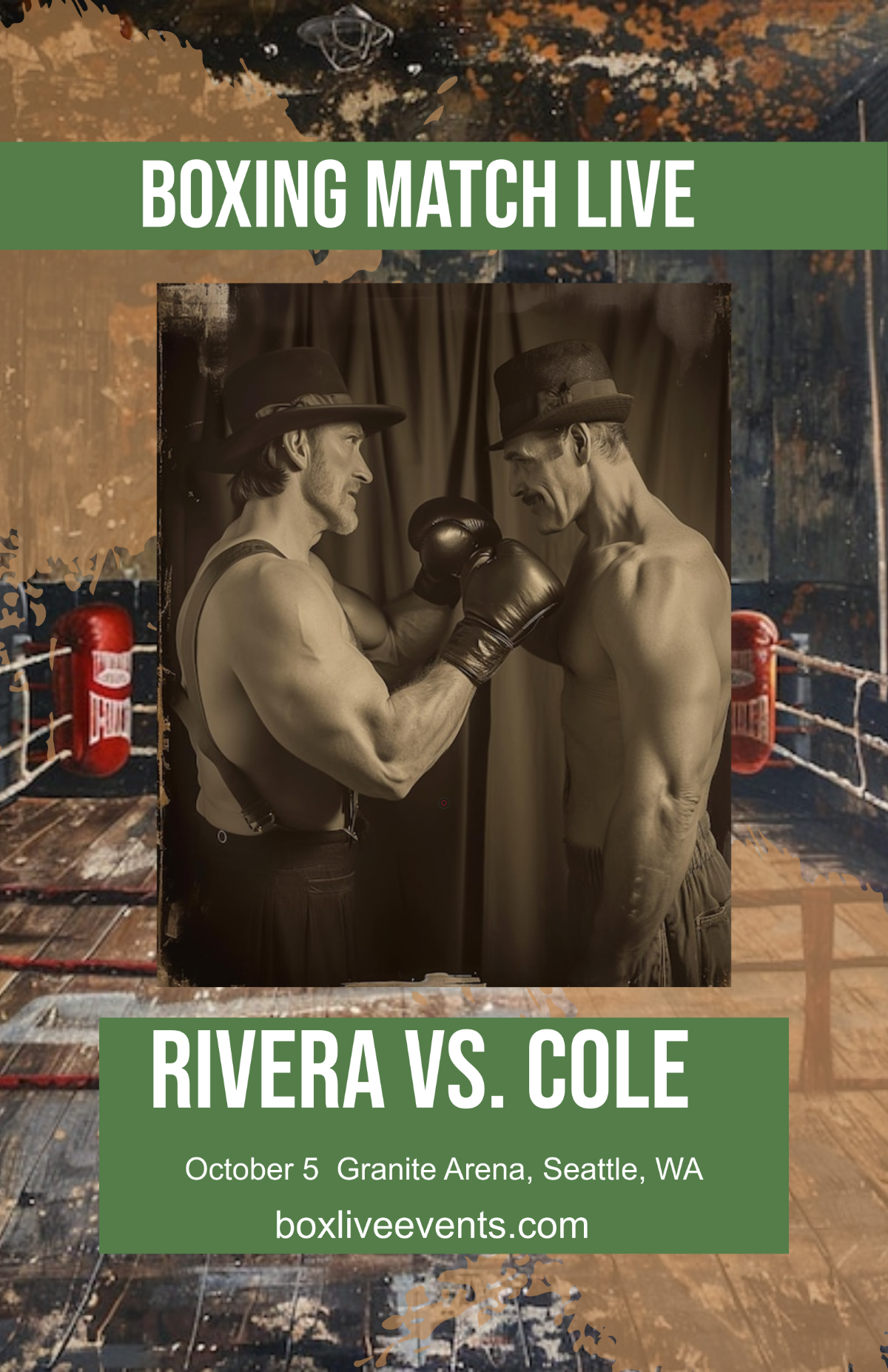 Free Classic Boxing Poster Design Template