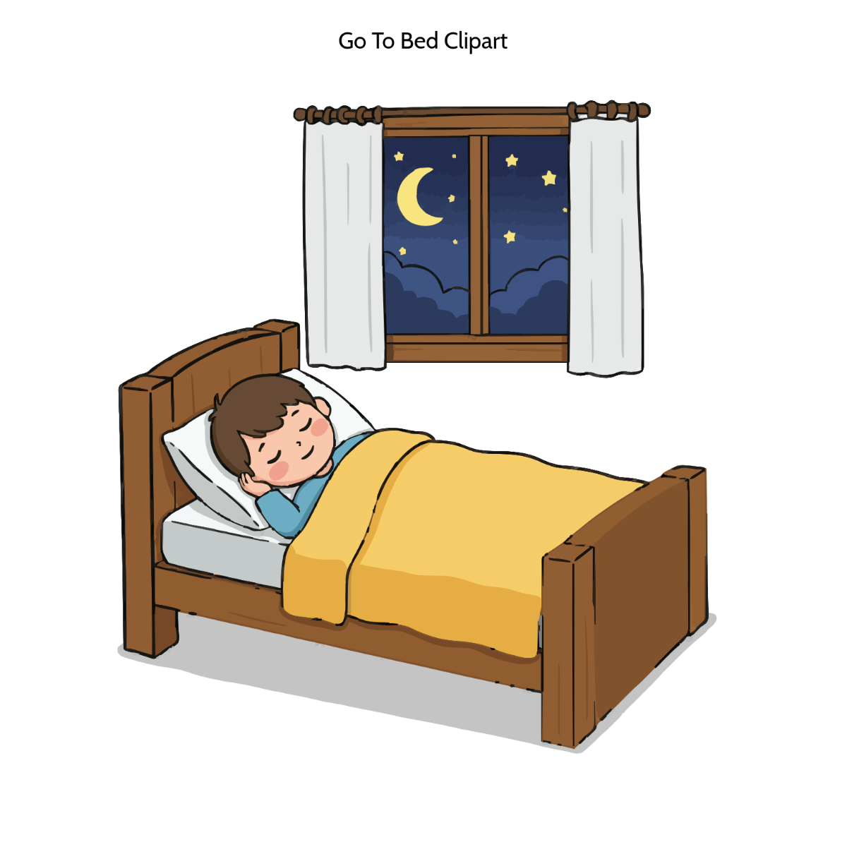 Free Go To Bed Clipart Template