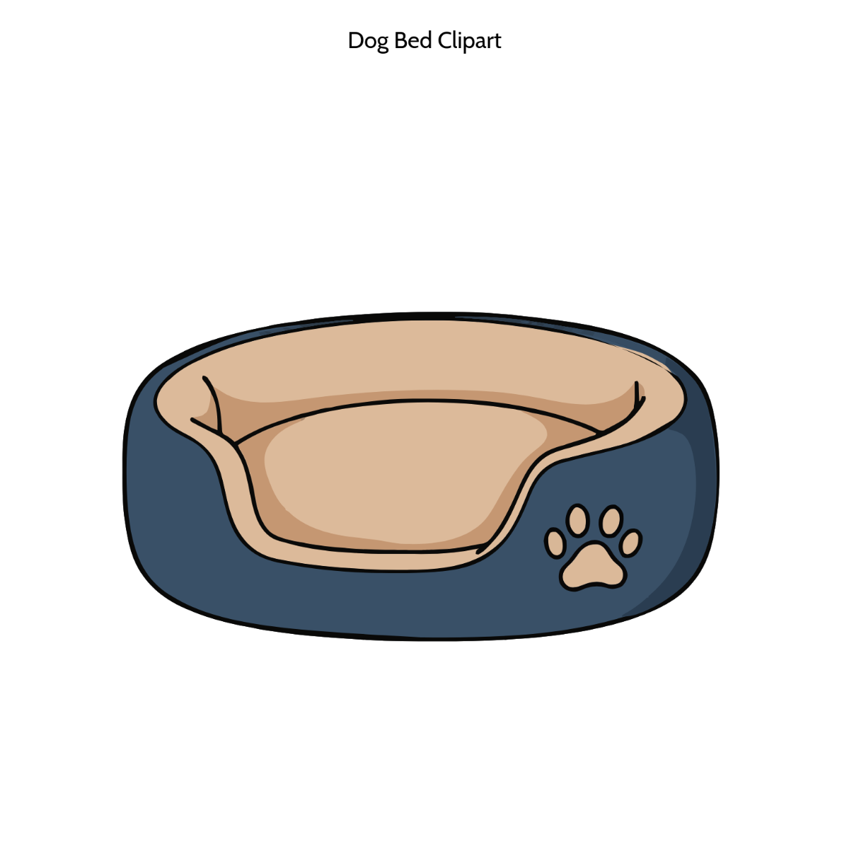 Free Dog Bed Clipart Template to Edit Online
