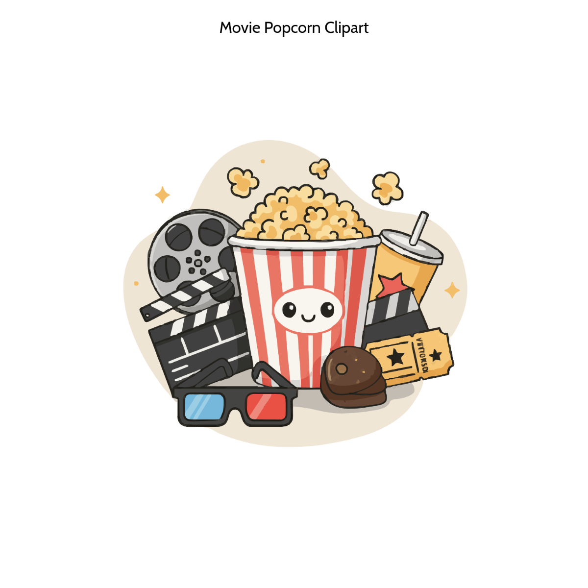 Movie Popcorn Clipart
