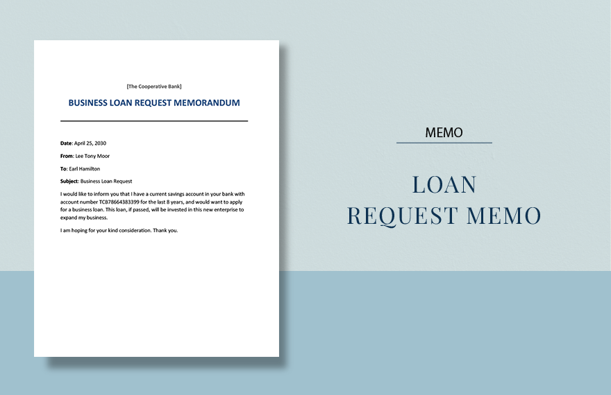 Loan Request Memo Template