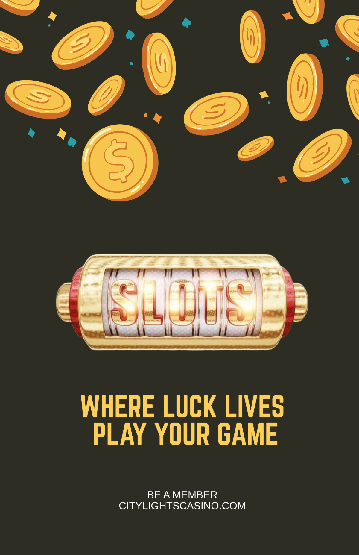 Free Golden Jackpot Casino Poster Template
