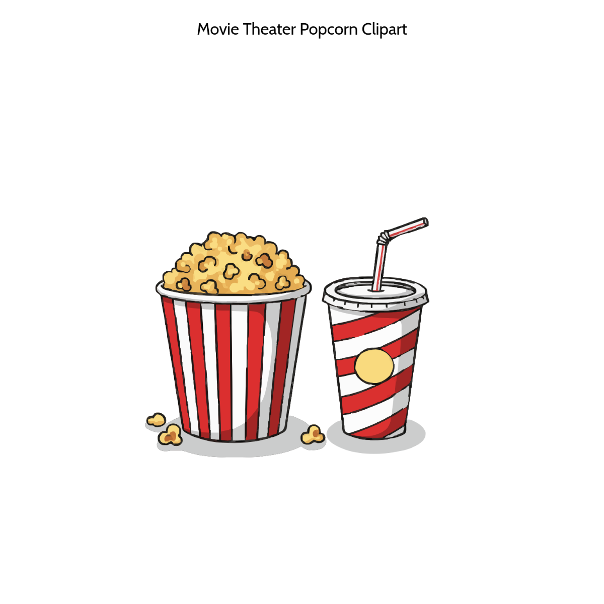 Free Movie Theater Popcorn Clipart Template