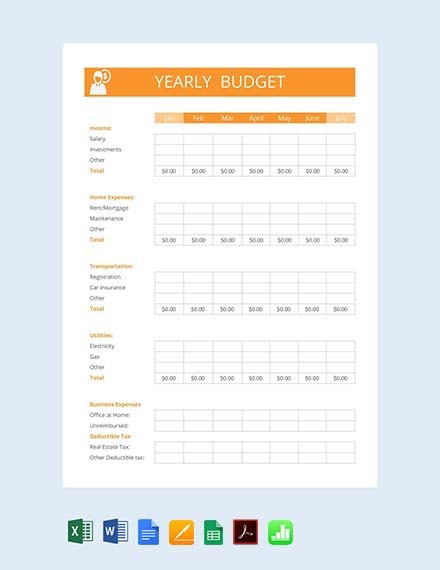 Pages Budget Template from images.template.net