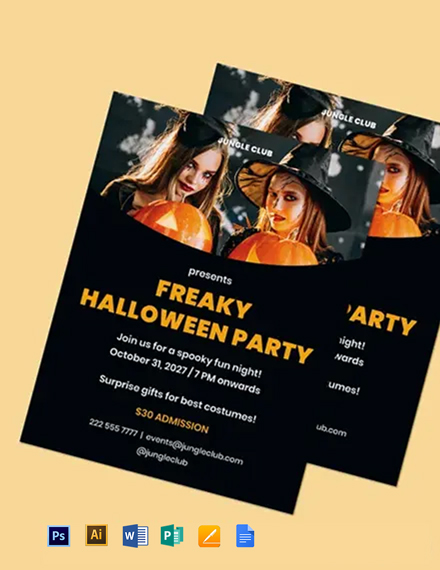 Halloween Event Flyer Template - Google Docs, Illustrator, Word, Apple ...