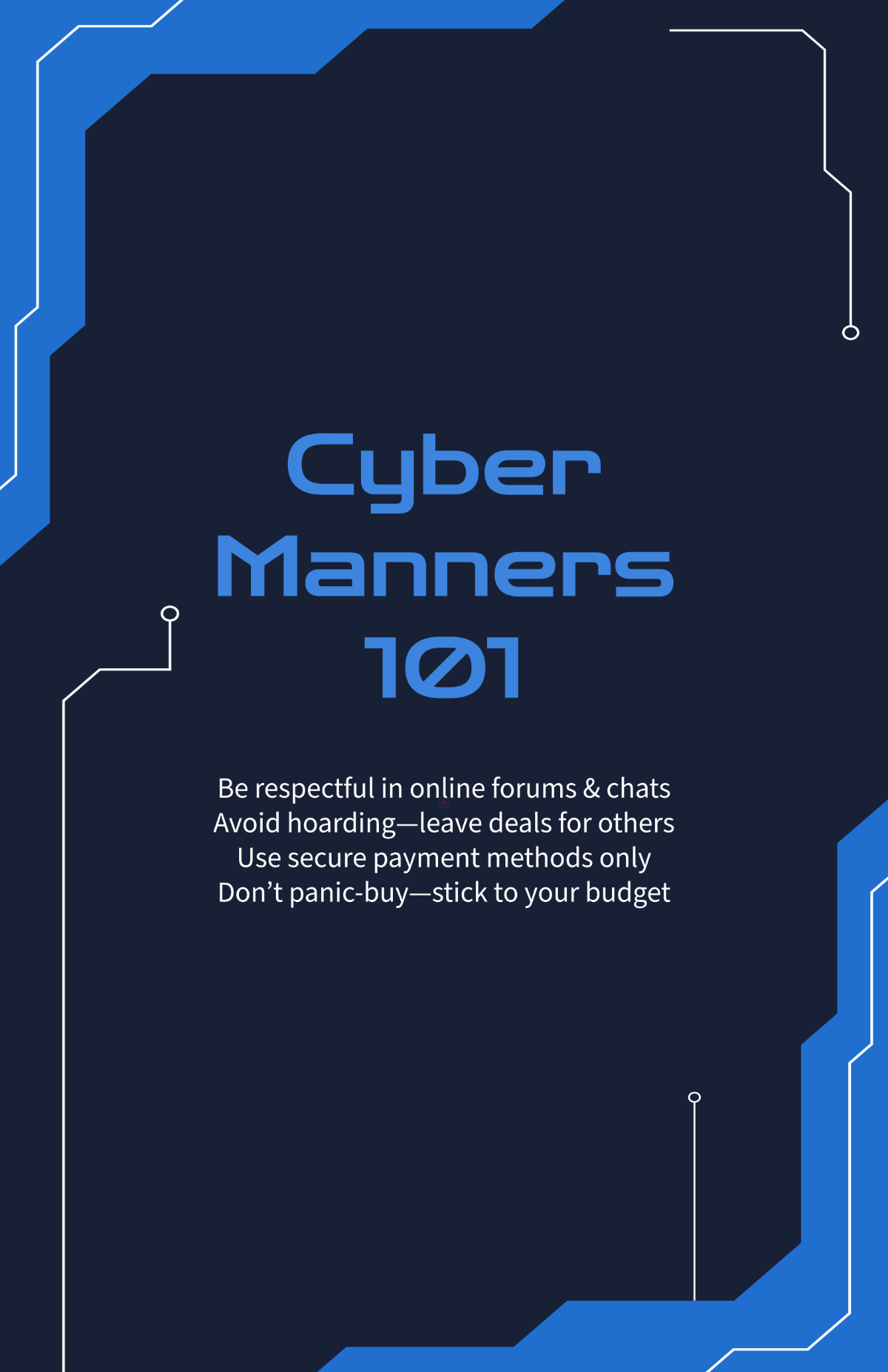 Free Cyber Monday Etiquette Poster Template