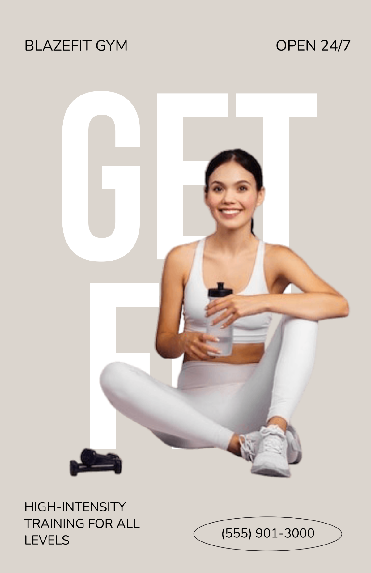 Free Fitness Training Poster Template