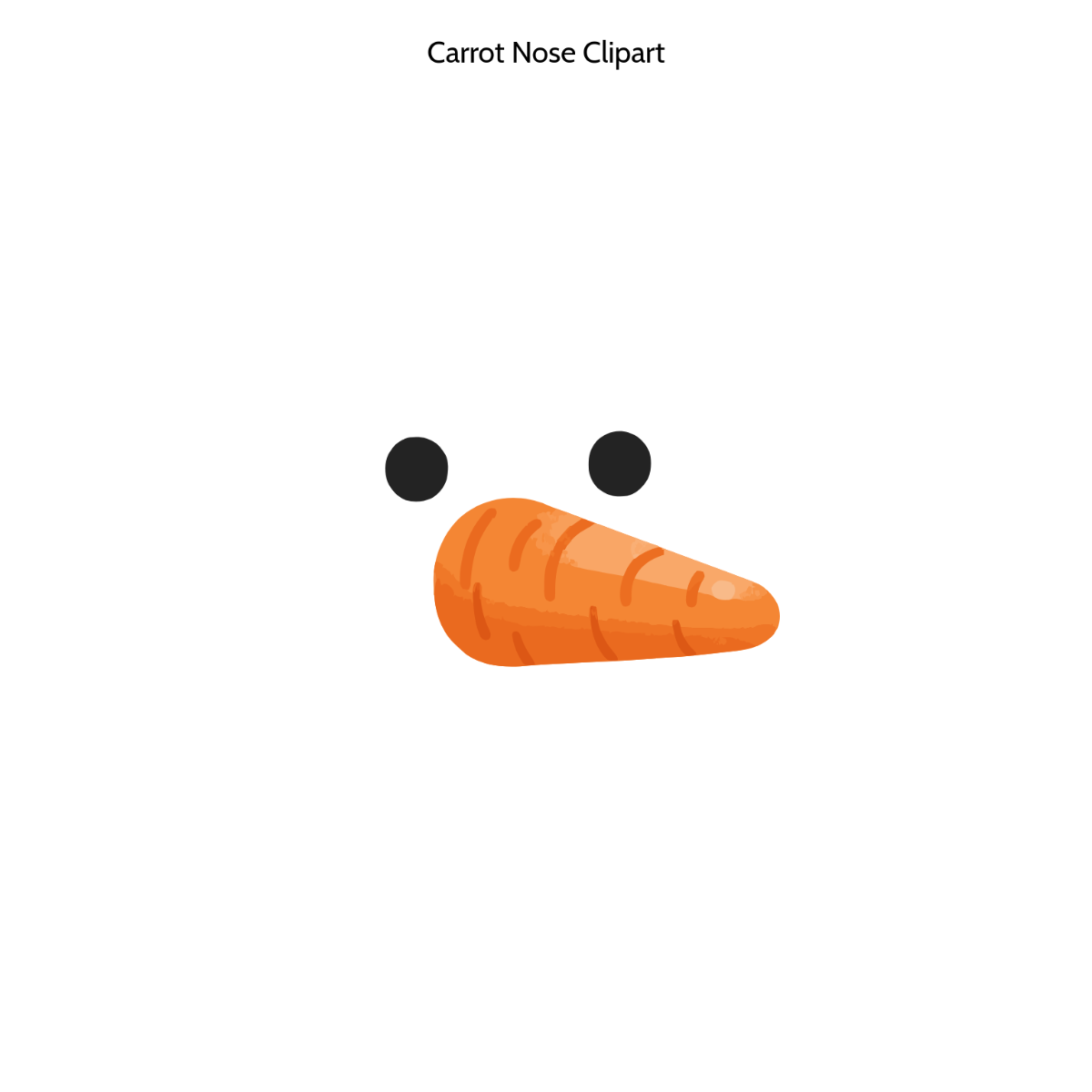 Free Carrot Nose Clipart Template