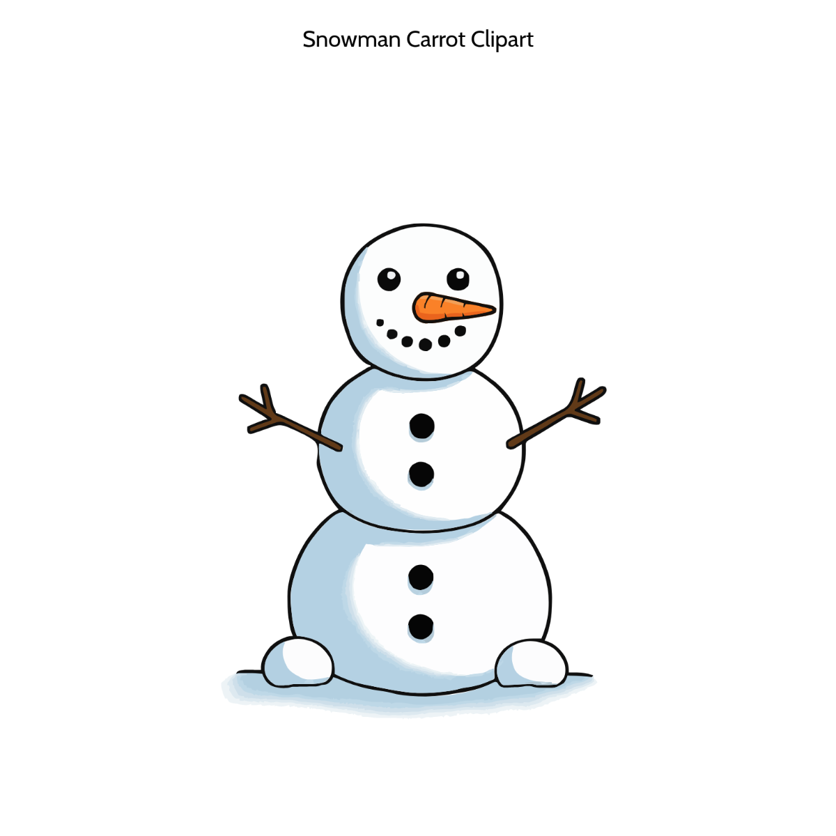 Free Snowman Carrot Clipart Template