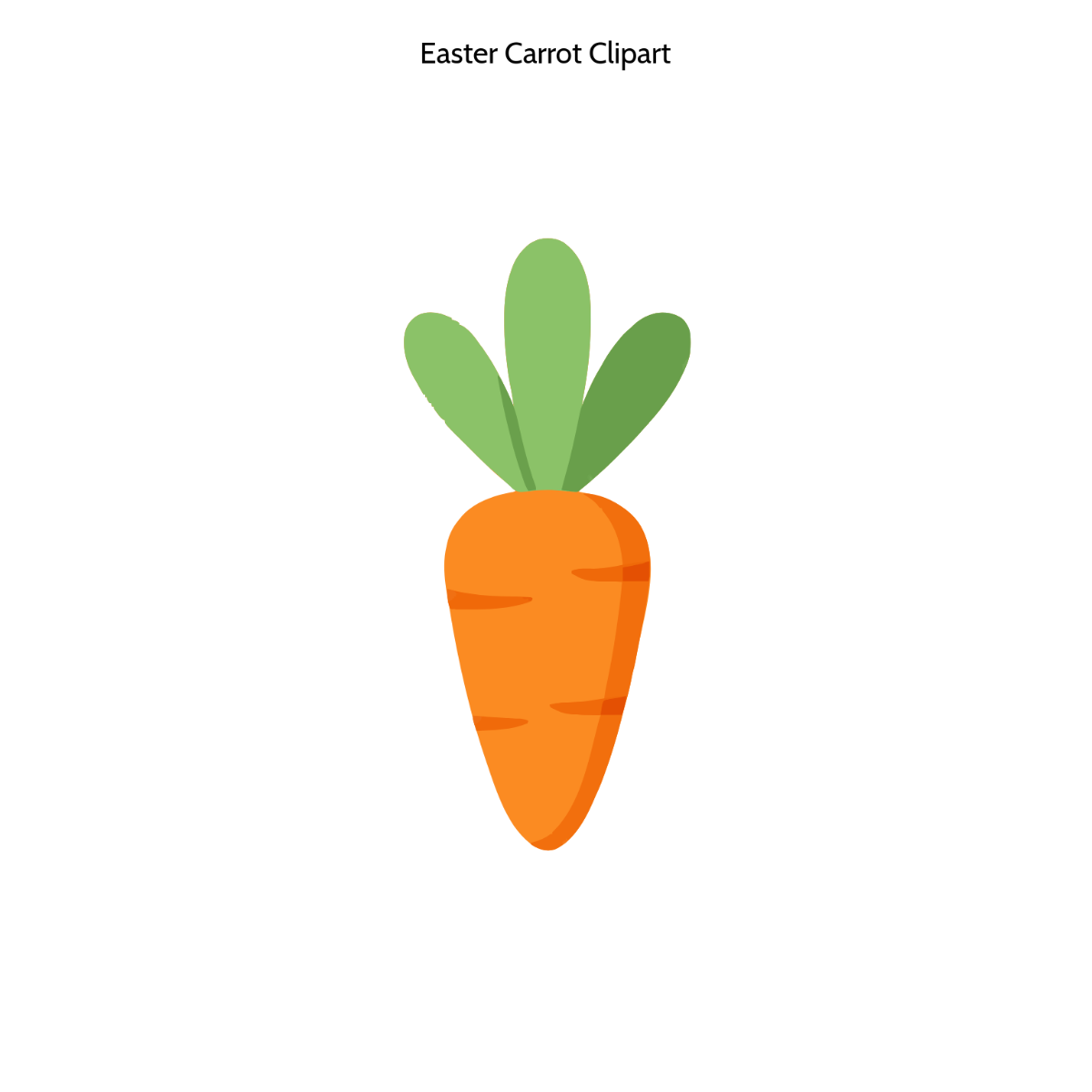 Free Easter Carrot Clipart Template