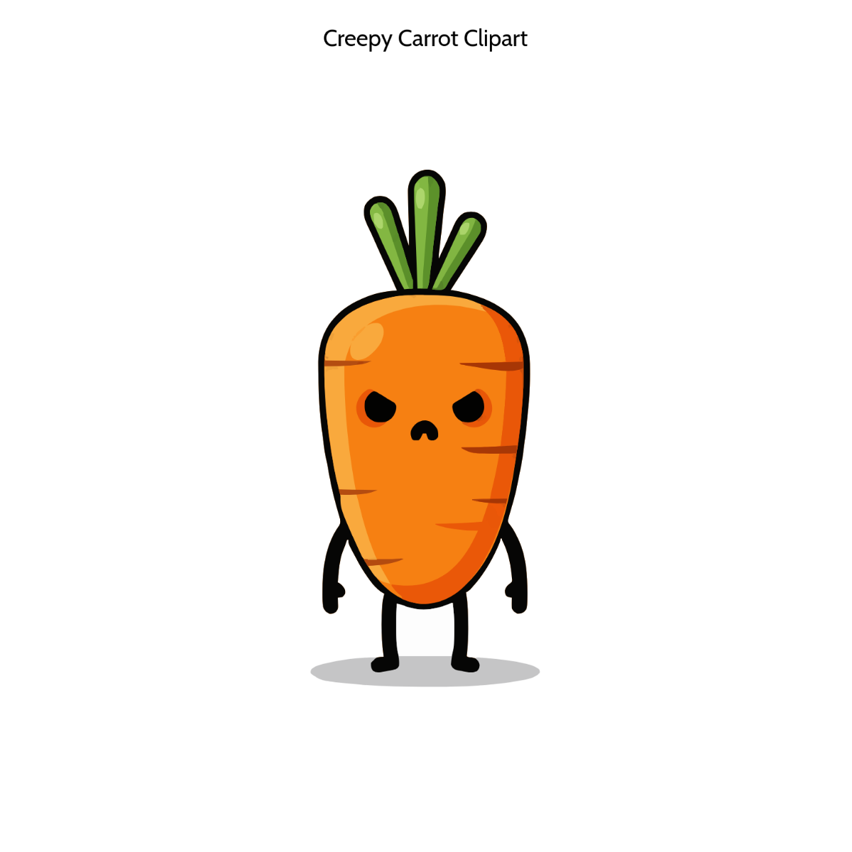 Free Creepy Carrot Clipart Template