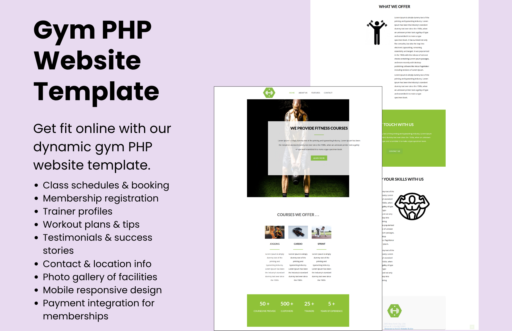 Free Gym PHP Website Template in PHP to Download