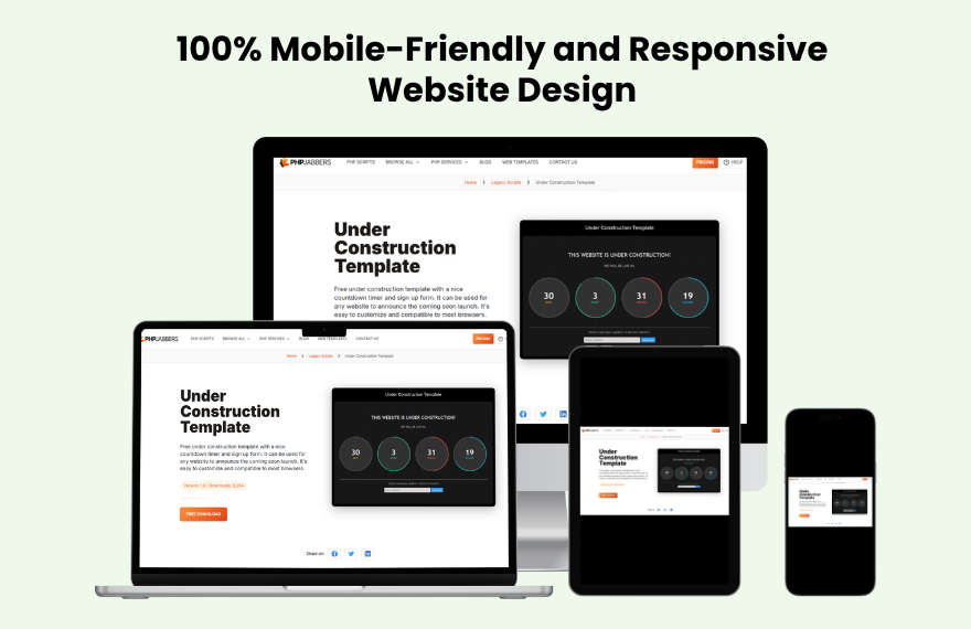 Free PHP Website Under Construction Template