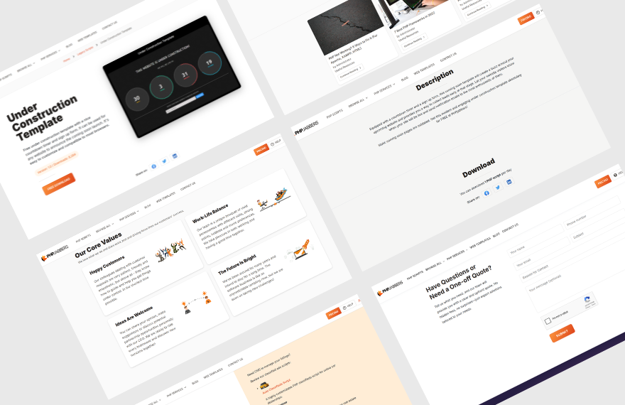 Free PHP Website Under Construction Template