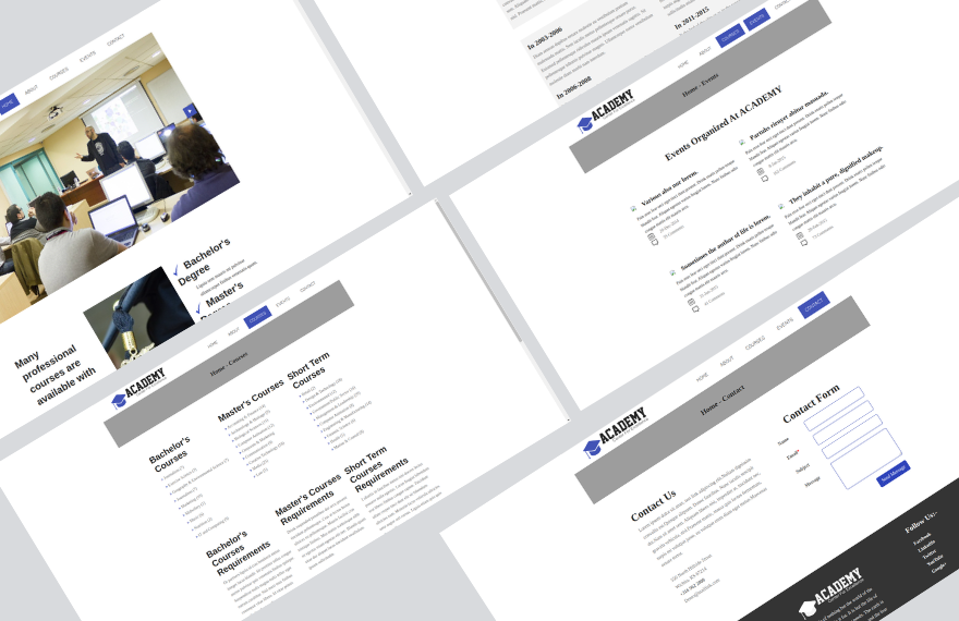 Free Educational PHP Website Template