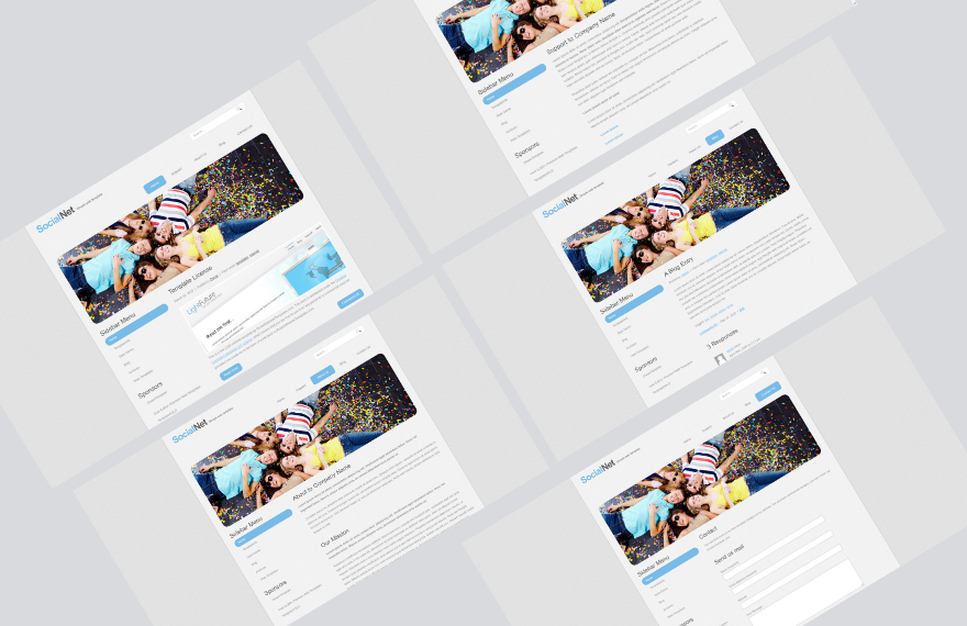 Free Social Media PHP Website Template