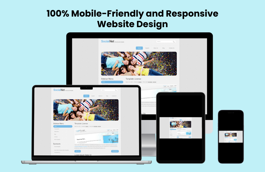 Free Social Media PHP Website Template