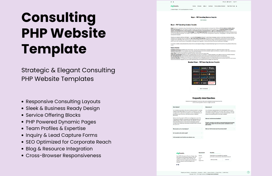 Free Consulting PHP Website Template