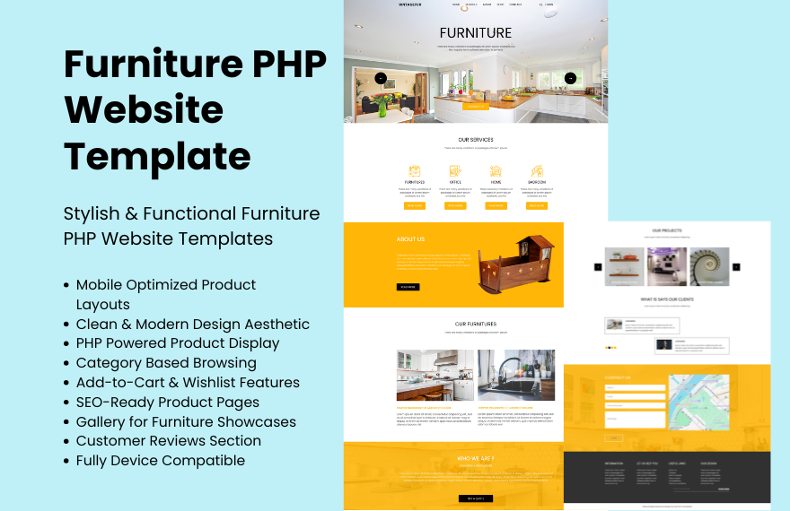 Free Furniture PHP Website Template