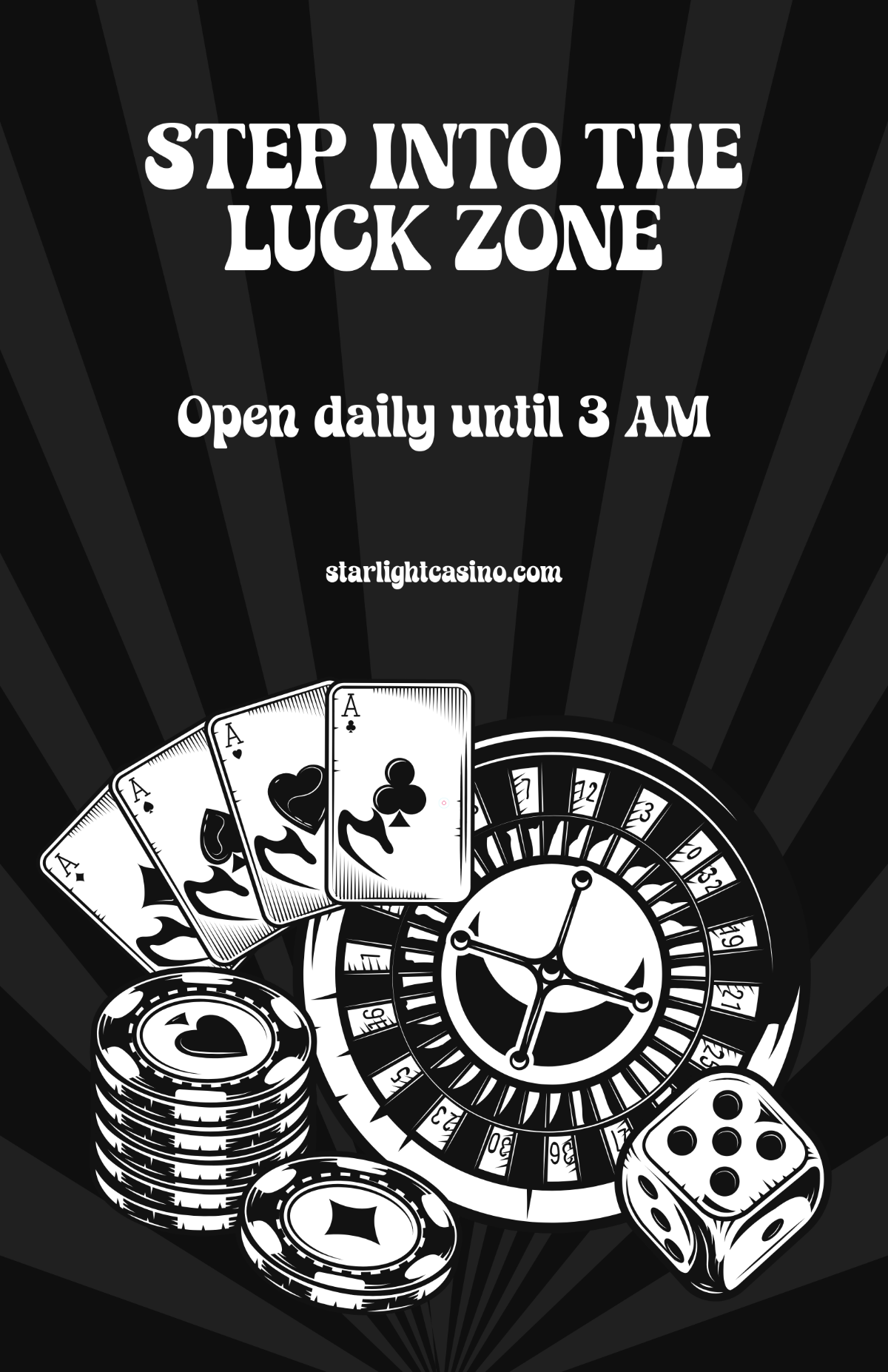 Free Dark Background Casino Poster Template