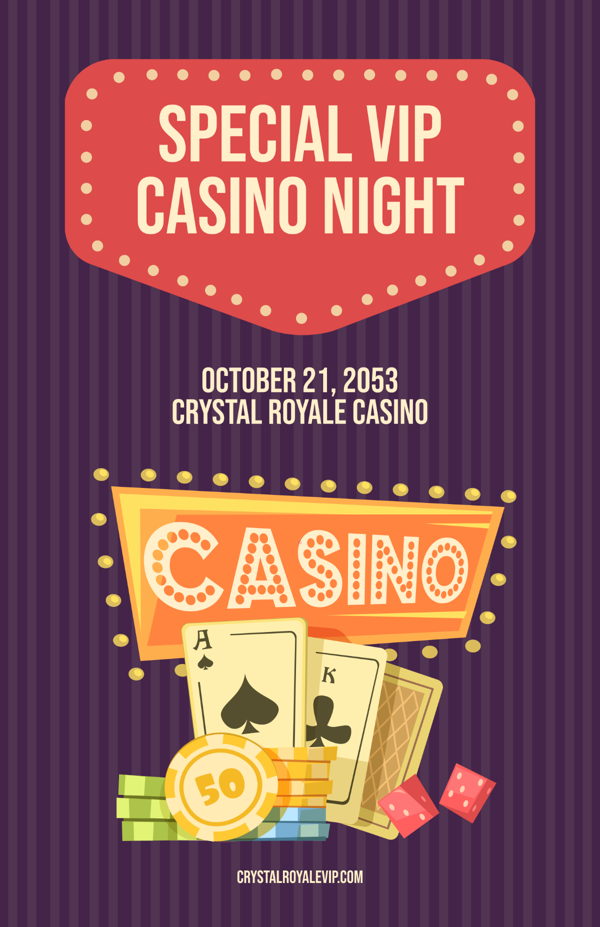Free Special Casino Poster Design Template