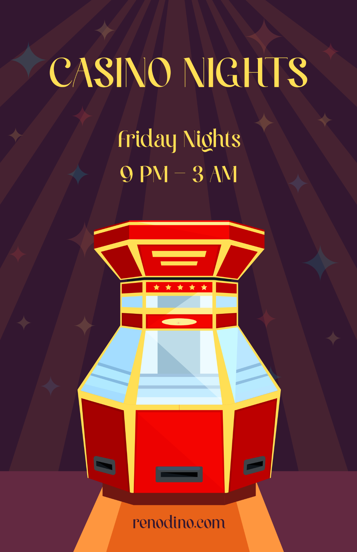 Free Urban Casino Poster Template