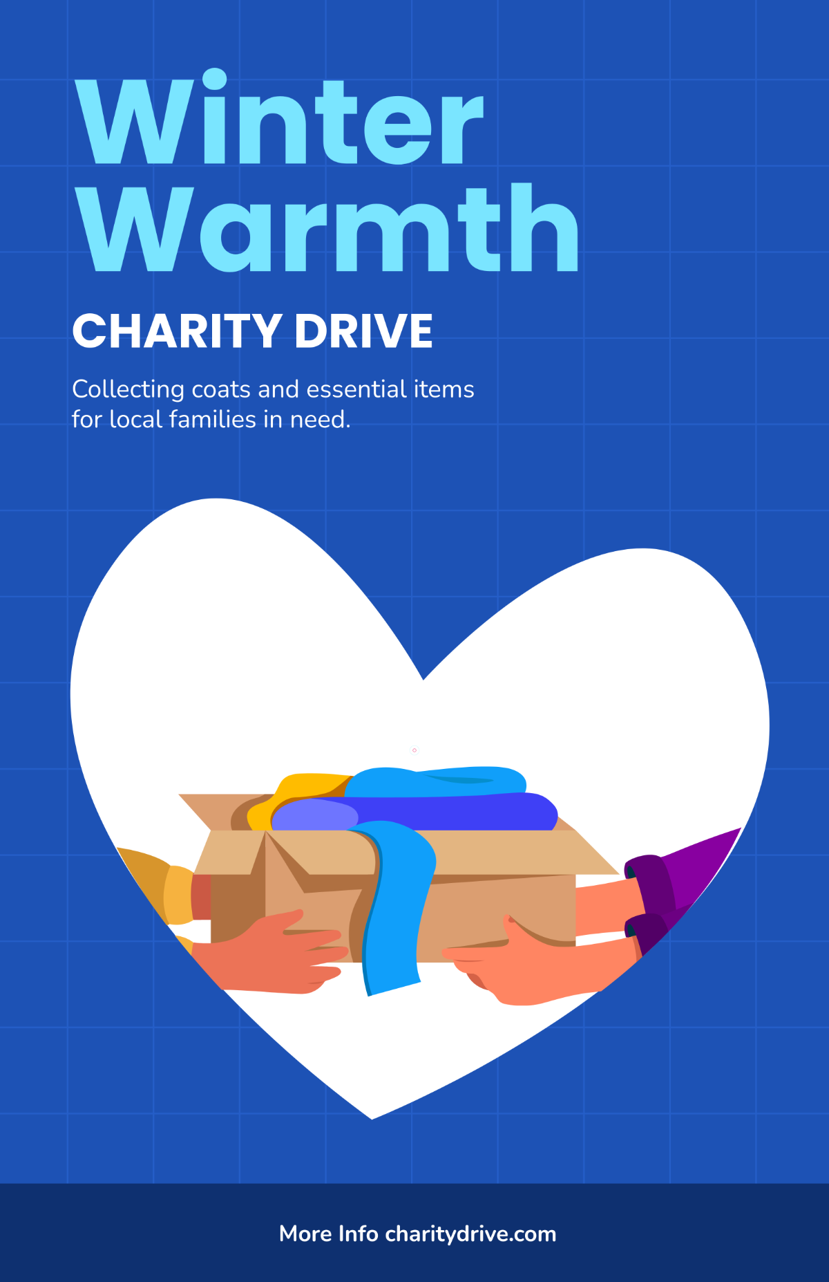 Free Modern Charity Drive Poster Template