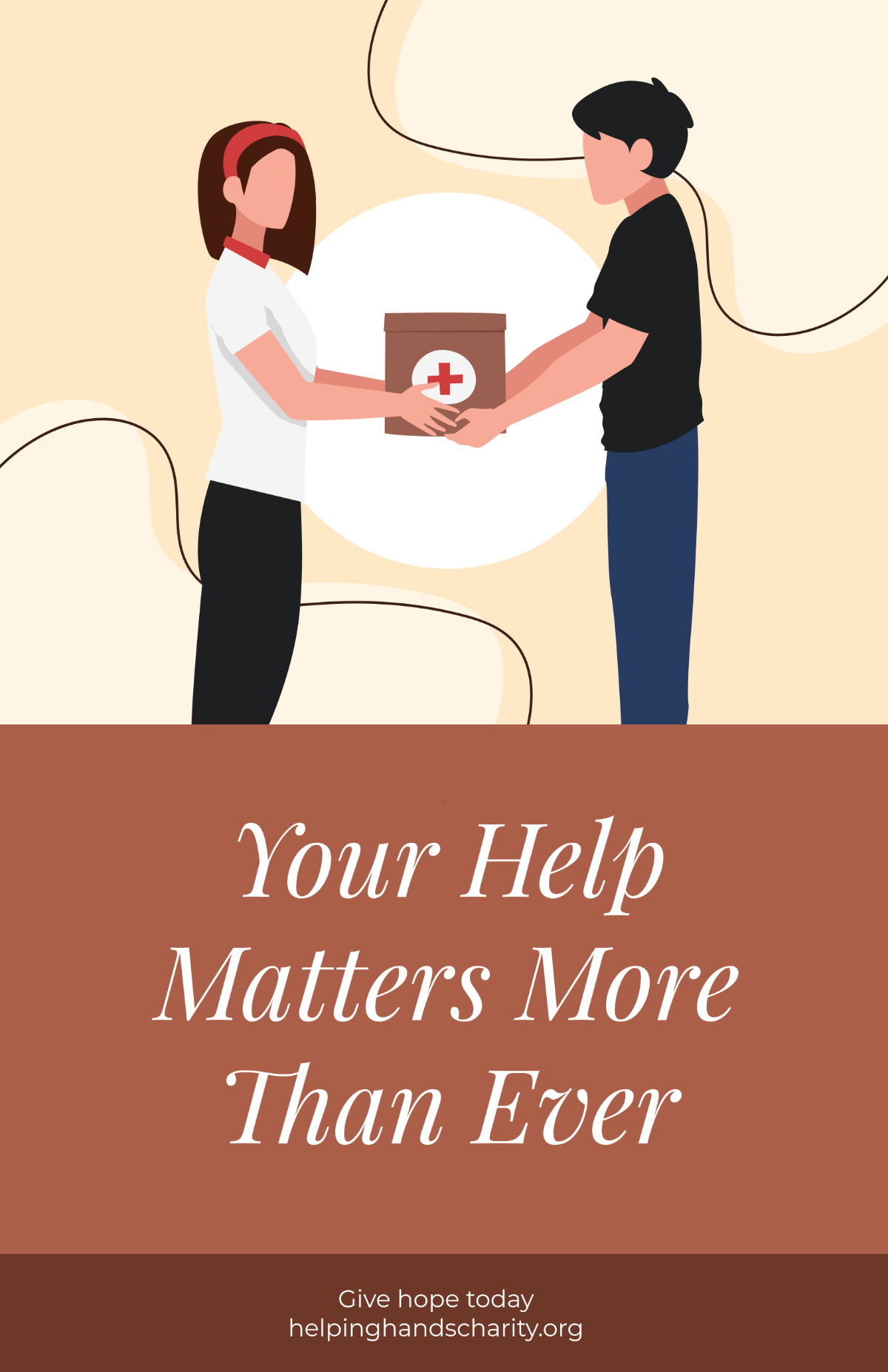 Free Aesthetic Charity Help Poster Template