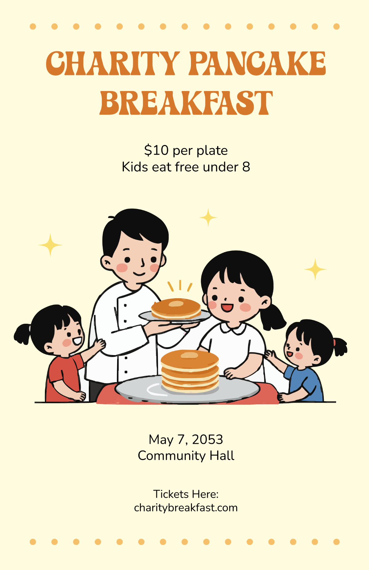Free Charity Breakfast Poster Template