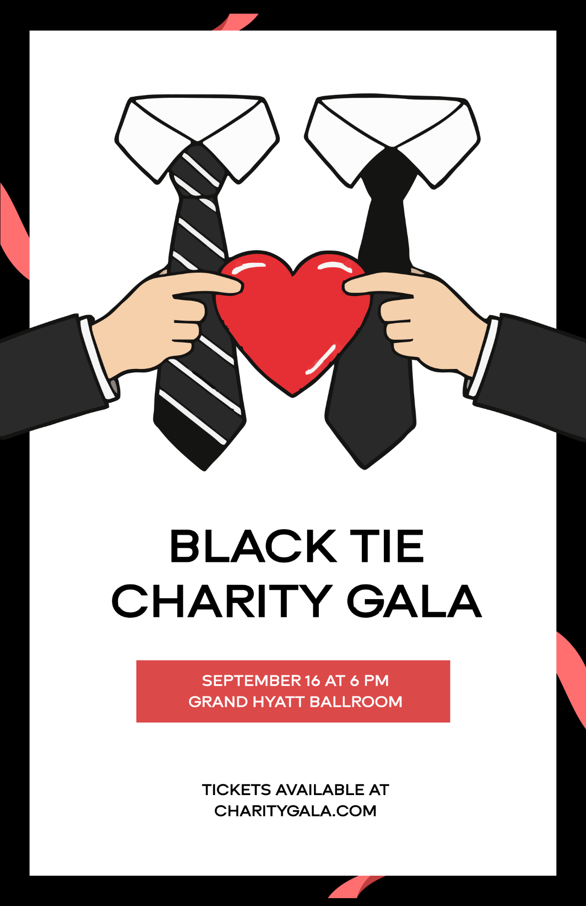 Free Professional Charity Party Poster Template