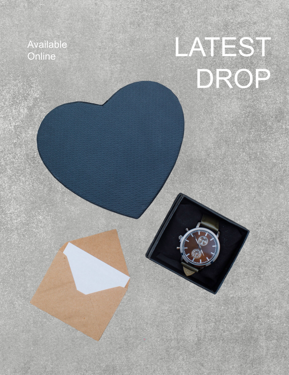 Free Concrete Flatlay Photo Template to Edit Online