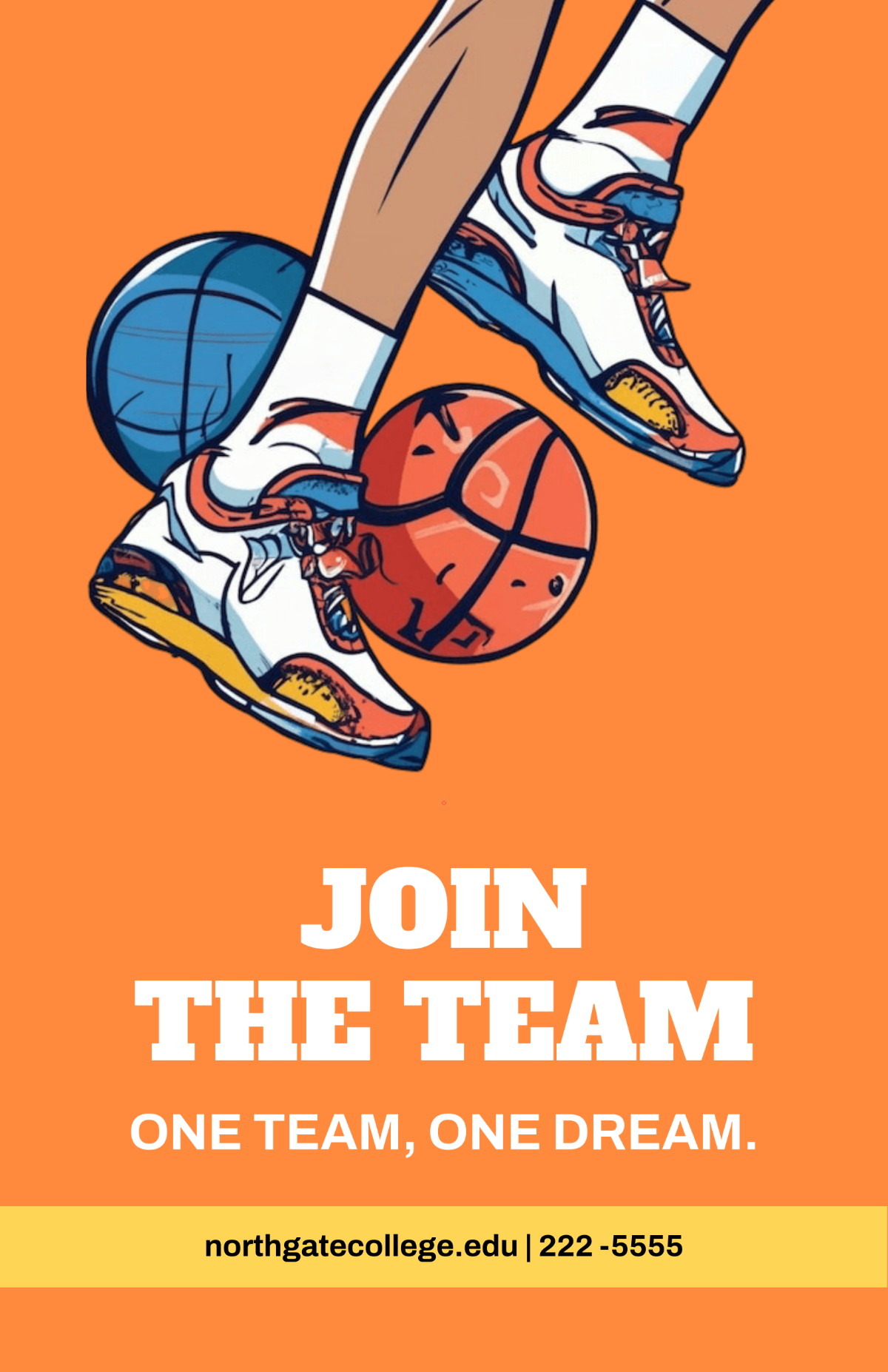 Free College Basketball Poster Template
