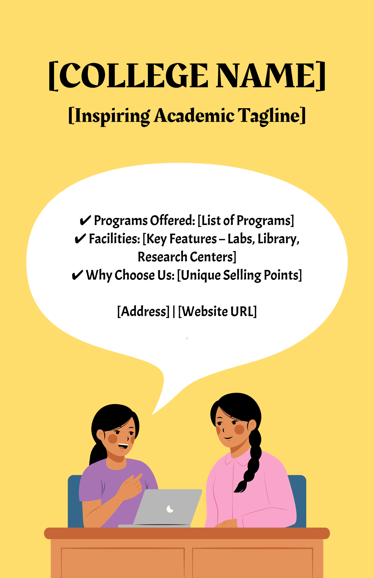 Free Blank Academic College Poster Template