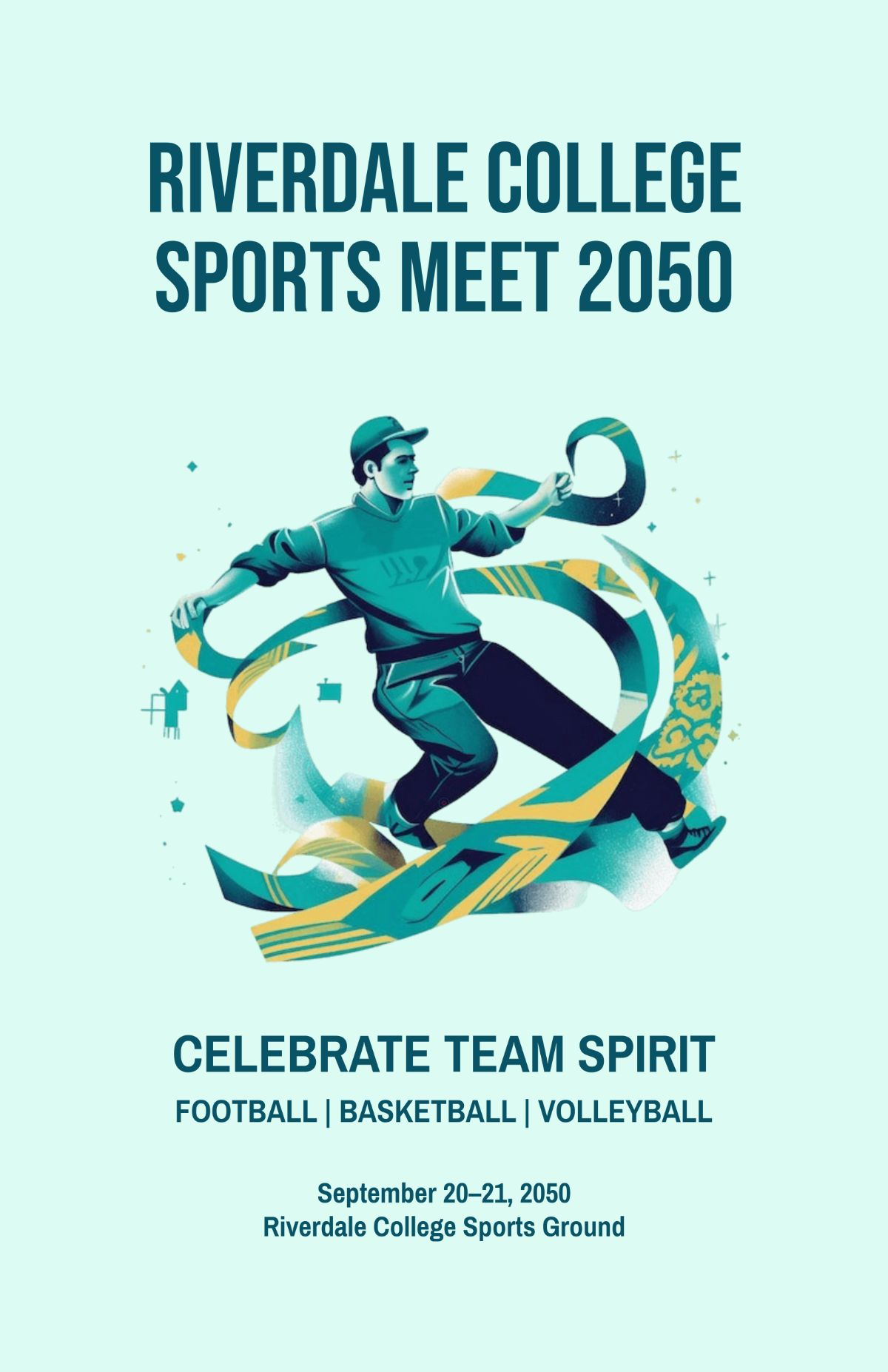 Free College Sports Poster Template
