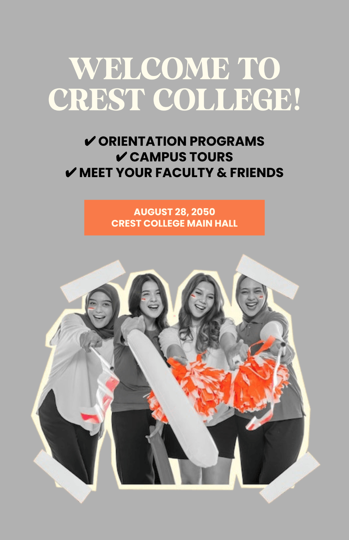 Free Creative College Welcome Poster Template