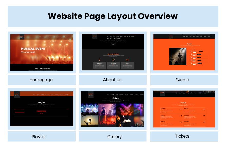 Free Event Management PHP Website Template