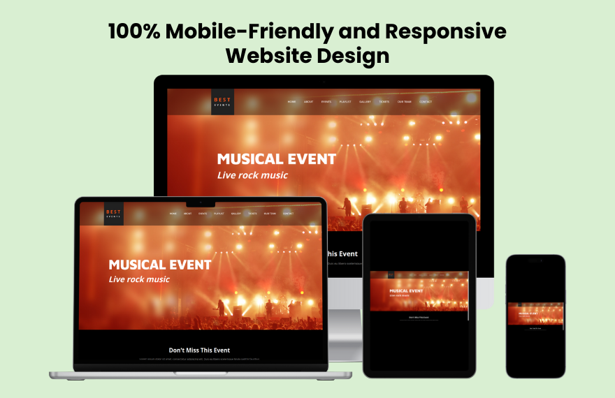 Free Event Management PHP Website Template