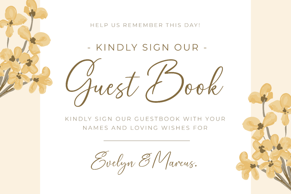 Free Wedding Guestbook Sign Template