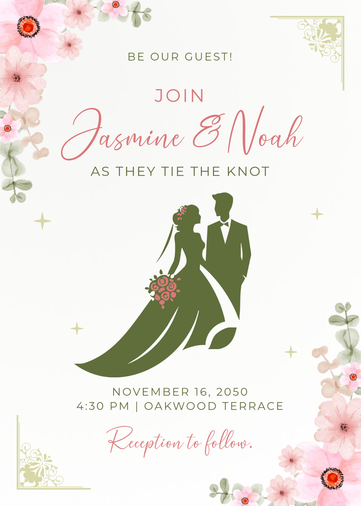 Free Wedding Invitation Sign Template