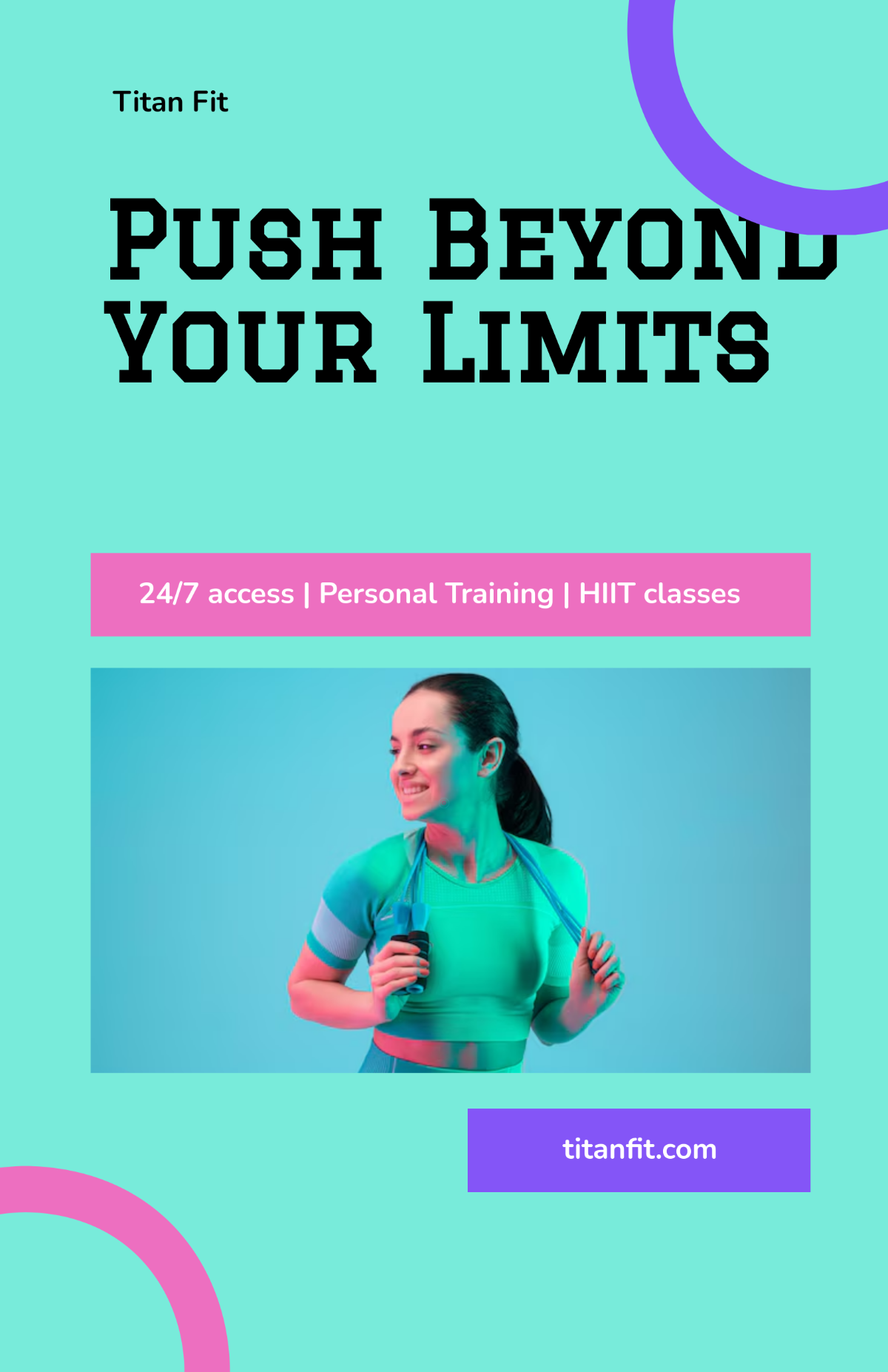 Free Colorful Graphic Fitness Poster Template