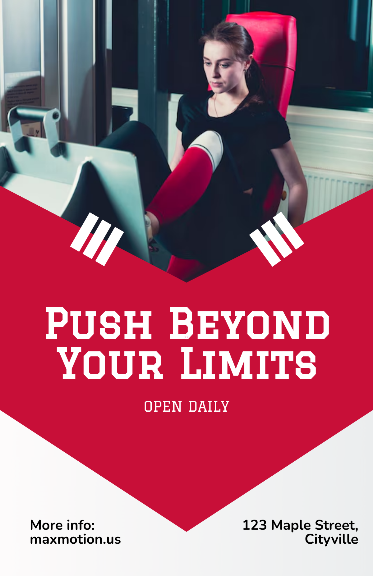 Free Blank Fitness Industry Poster Template