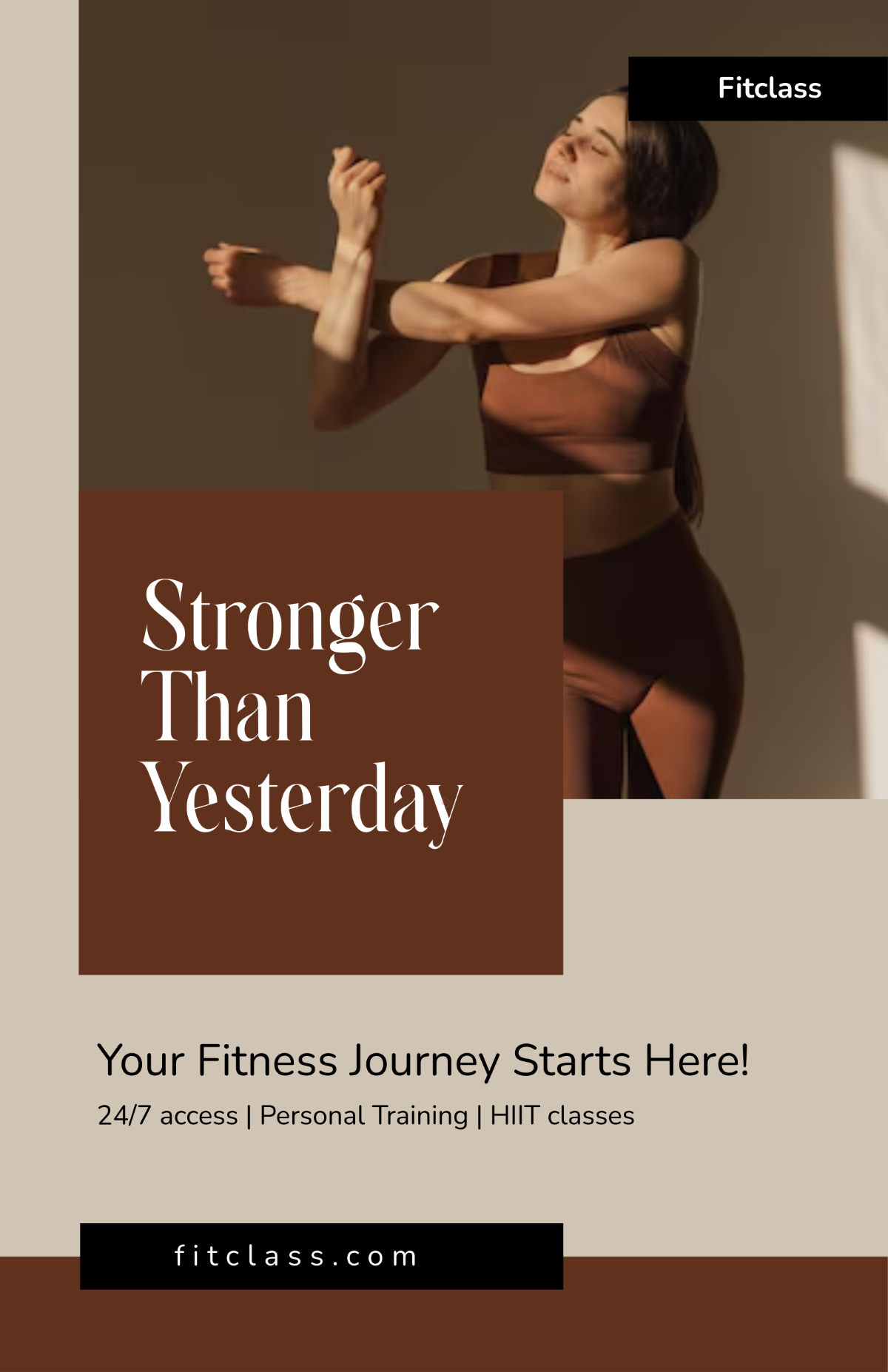 Free Body Teach Fitness Poster Template