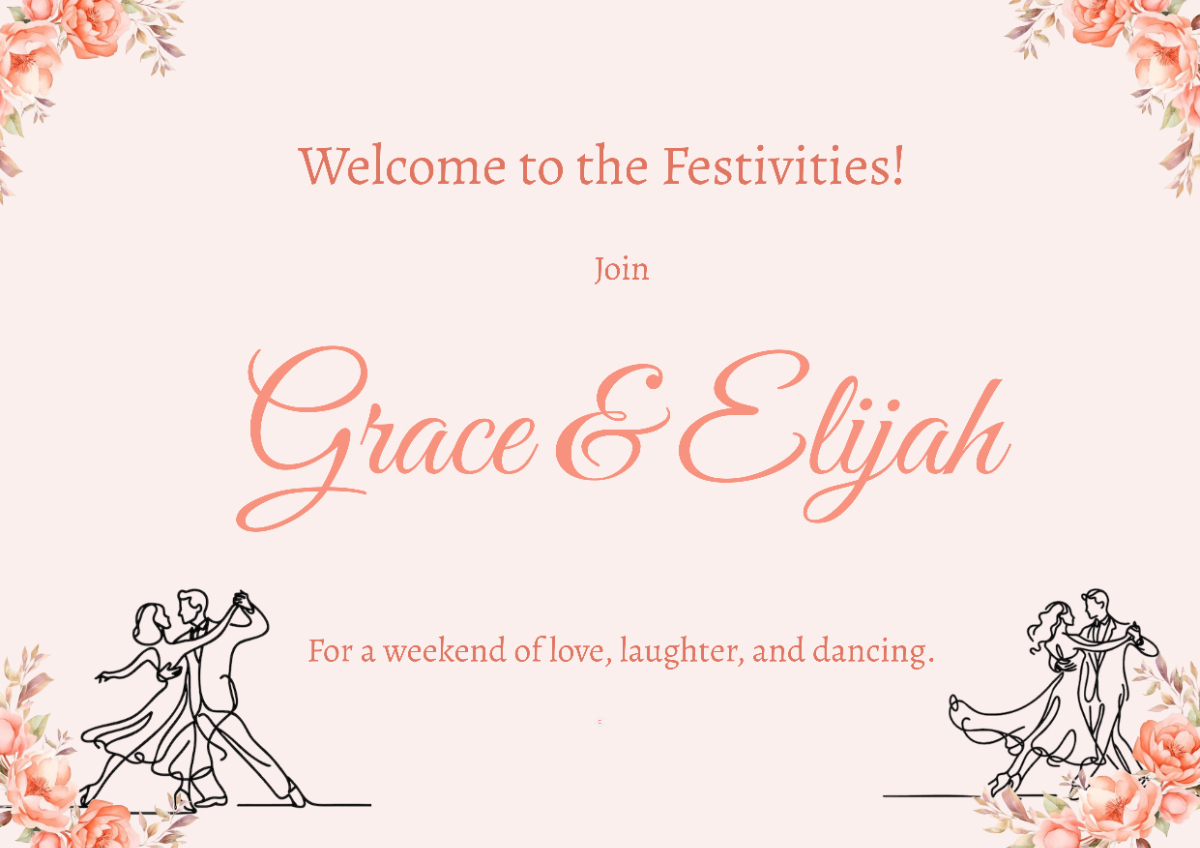 Free Wedding Event Sign Template to Edit Online