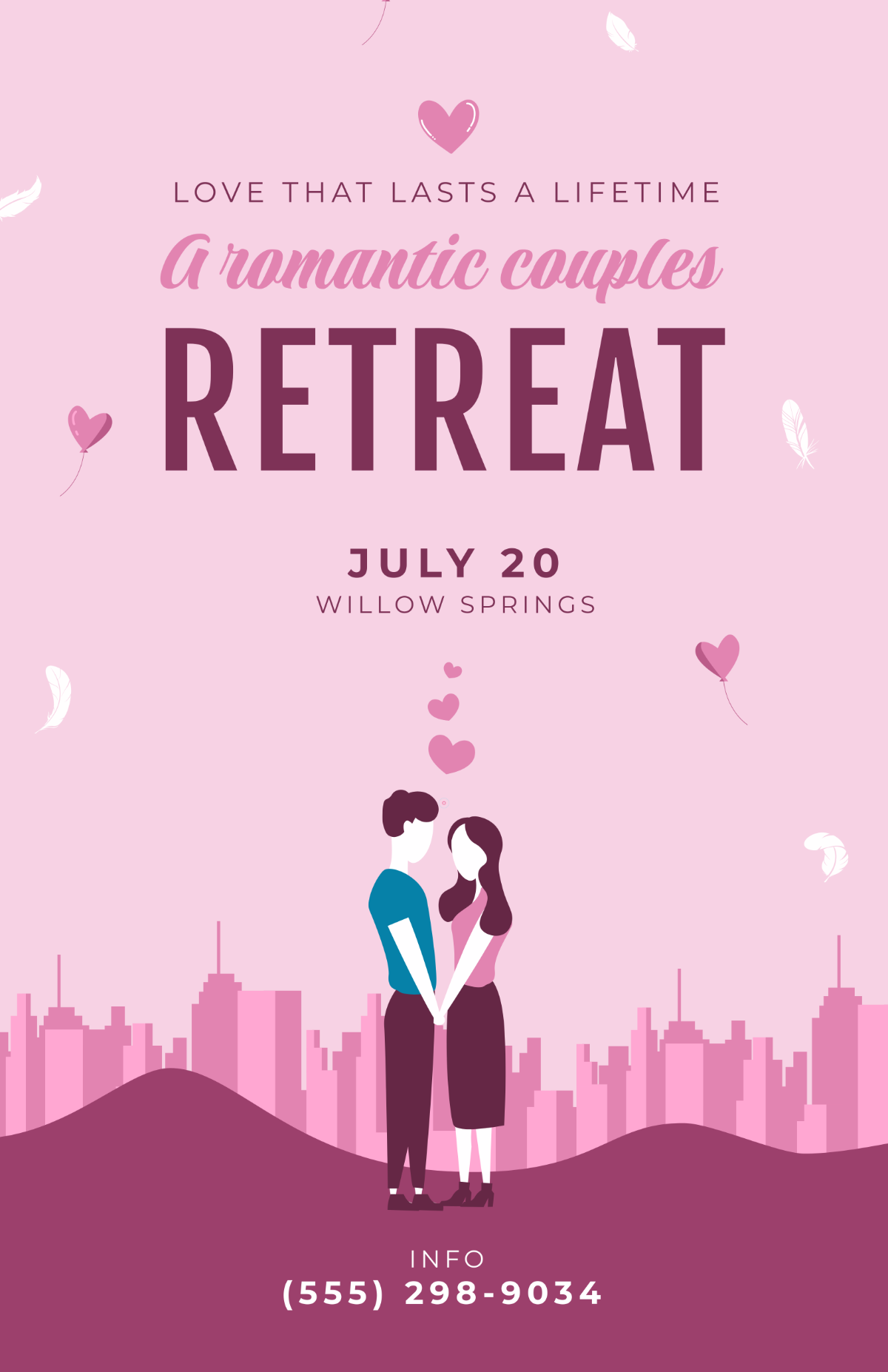 Free Love Relationship Poster Template