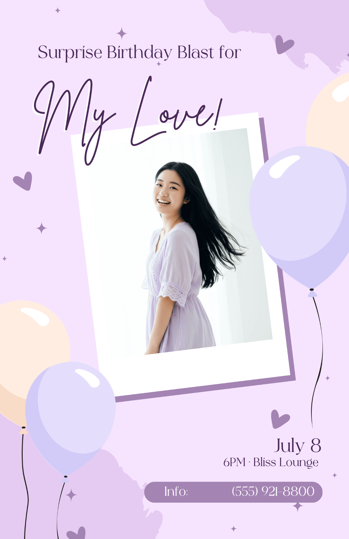 Free Birthday Love Poster Template