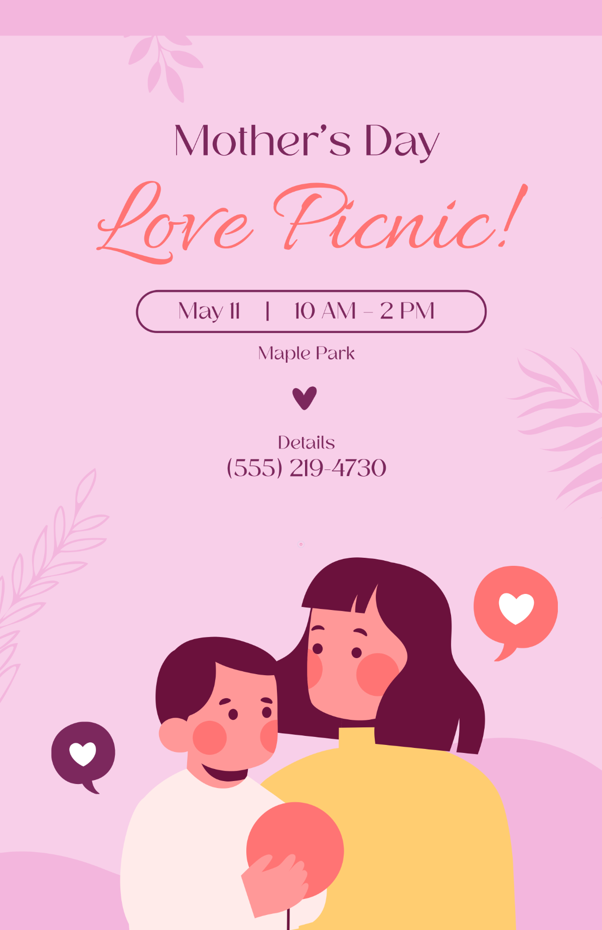 Free Modern Mother Love Poster Template to Edit Online