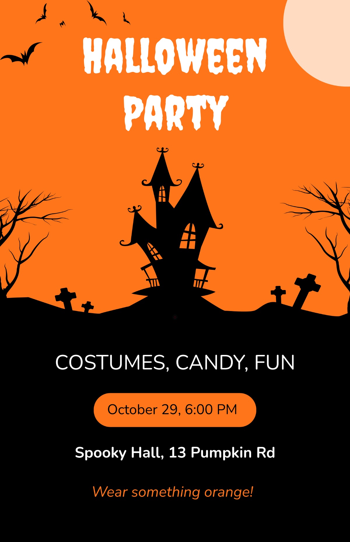 Orange Halloween Party Template