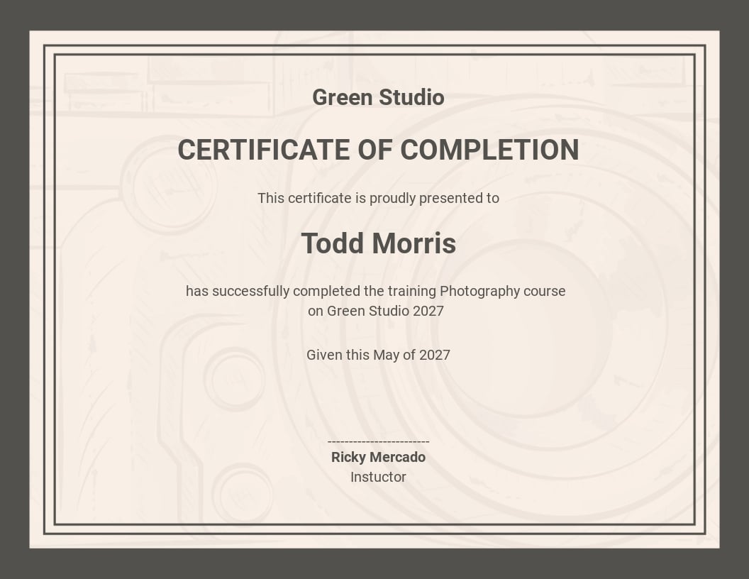 Free Training Certificate Templates, 22+ Download PSD, Illustrator Intended For Practical Completion Certificate Template Uk