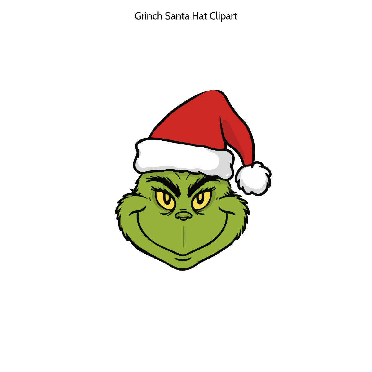 Grinch Santa Hat Clipart